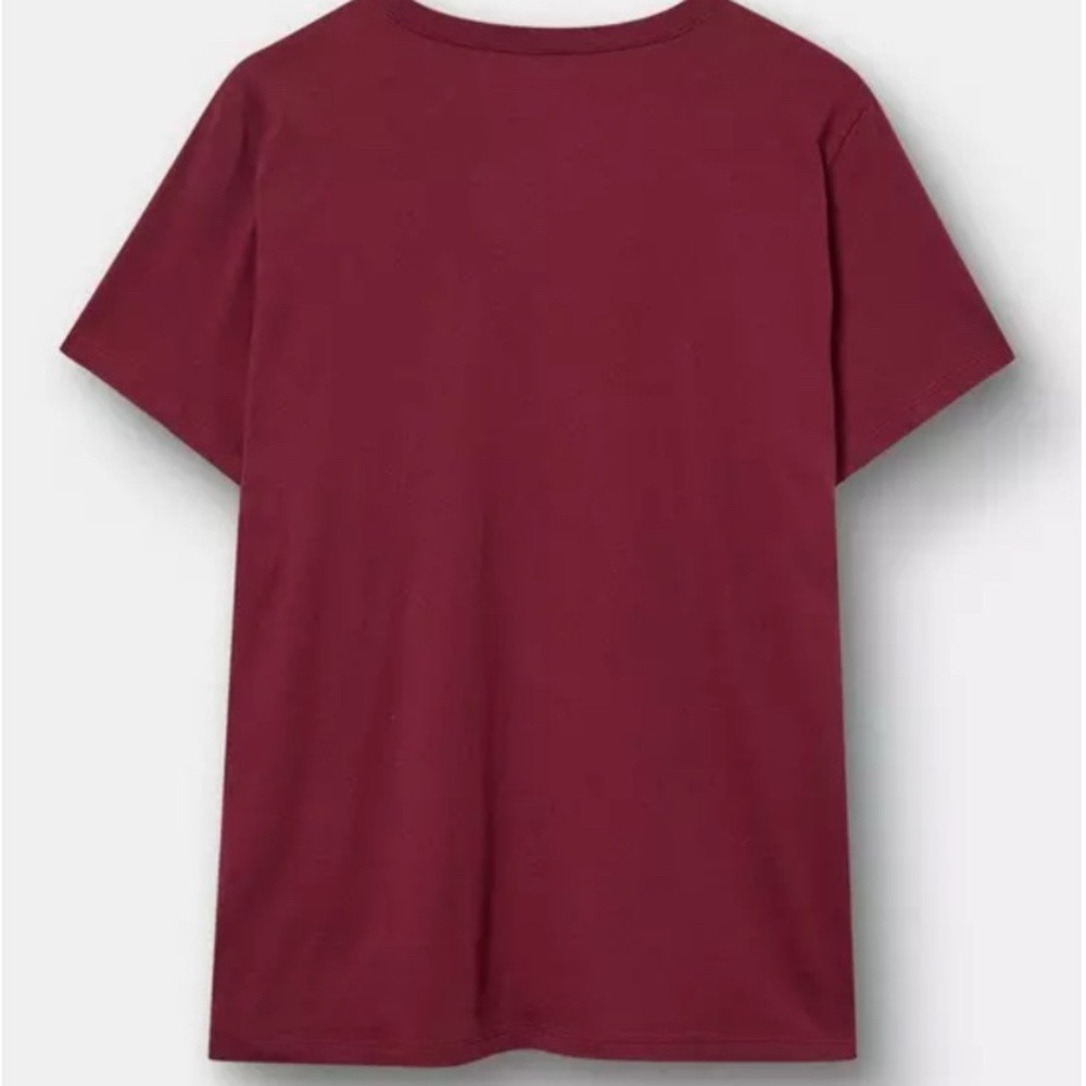 torrid NWOT Burgundy 'True Crime & Wine' Short Sleeve Graphic Tee - Picture 3 of 3